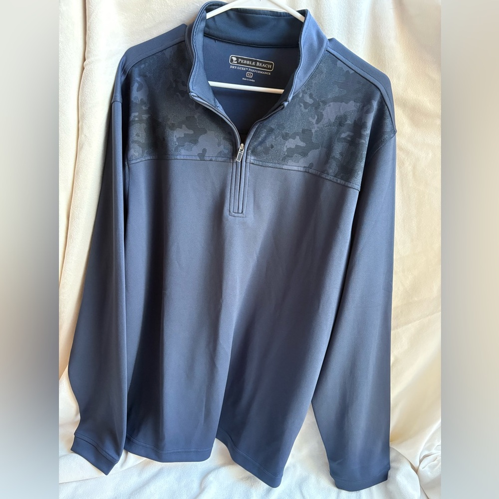 Pebble Beach Navy Quarter-Zip Pullover